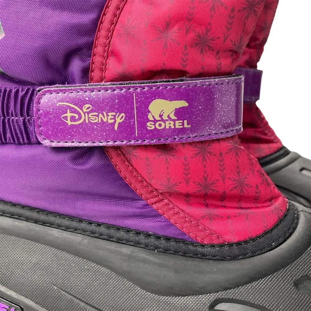 Sorel Disney rain boots toddler Waterproof Little Youth Flurry Frozen 2 PURPLE, - Picture 9 of 13